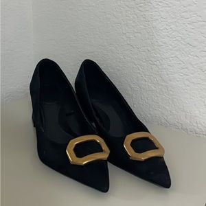 Zara Block Embellished Heels